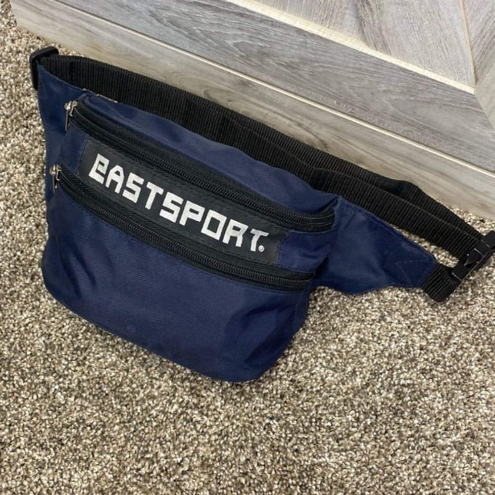 EASTSPORT Unisex Fannypack Waistpack Navy Black Travel Hiking Outdoor Biking